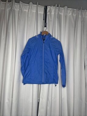 Columbia Lightweight Electric Blue Hooded Windbreaker
